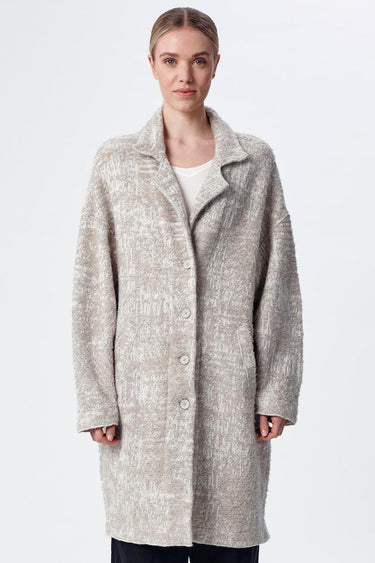Jacquard Knit Coat in Sand-COAT-Transit-Debs Boutique